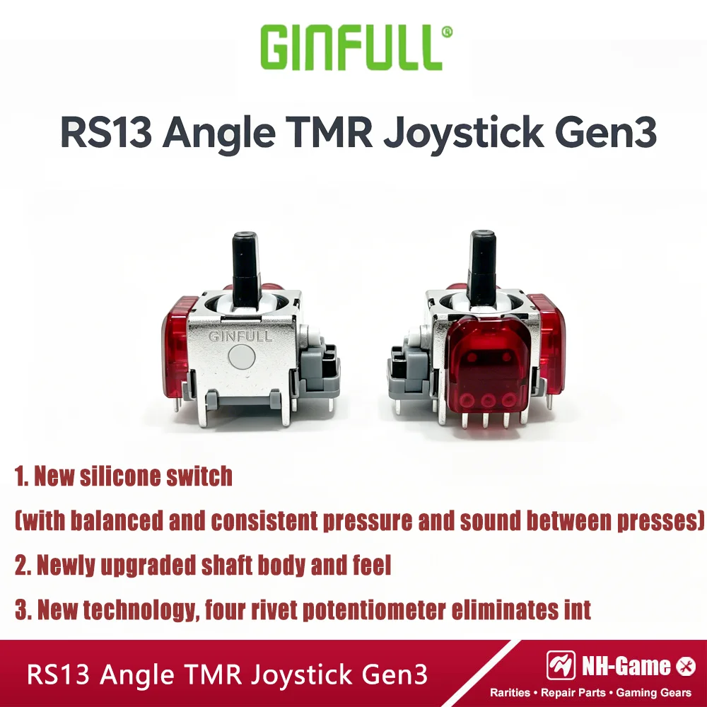 10 Stück 3. Generation TMR Elektromagnetischer Joystick RS13 Winkel 3D Analog Stick Rocker für PS5 für PS4 Xbox für Gamepad-Controller