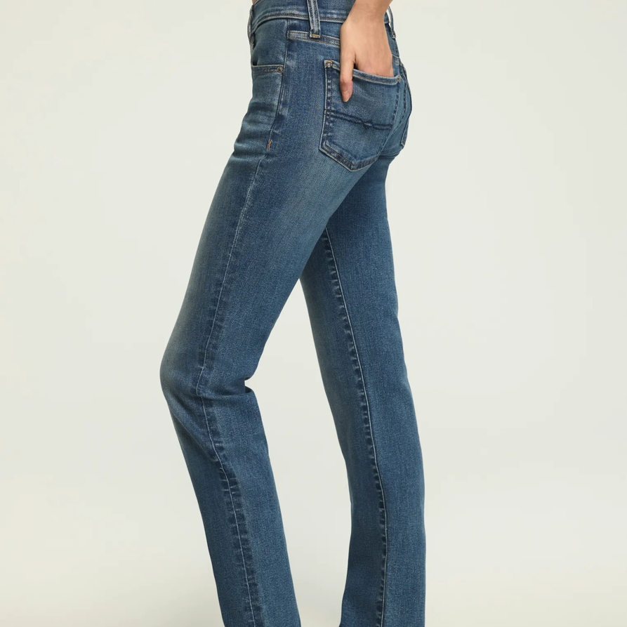 Lucky Brand Mid Rise Sweet Straight - Women's Pants Denim Straight Leg Jeans in Something Fresh Wash, Size 31 x 32