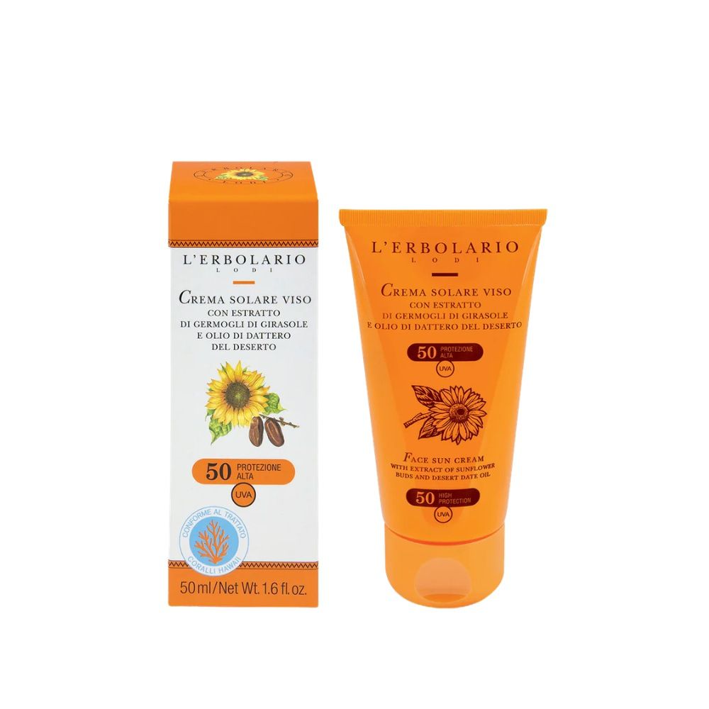 L'Erbolario - Crema Solare Viso Girasole e Dattero SPF50 50 ml