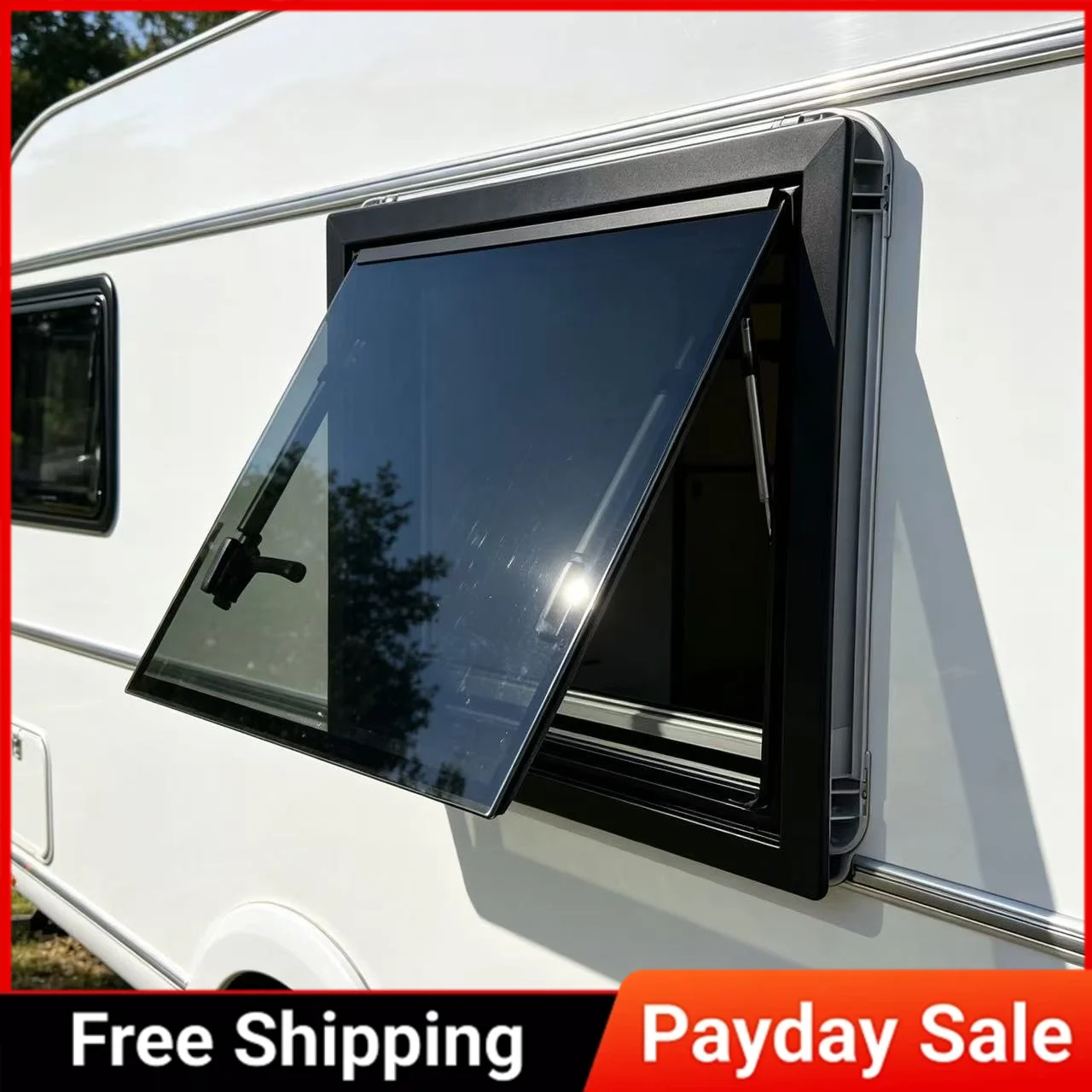 TONGFA E-Mark DOT-Zertifiziertes RV-Fenster aus Aluminiumlegierung mit Gehärtetem Glas, Plissee-Rollo & Fliegengitter für Wohnwagen, Anhänger und Wohnmobile