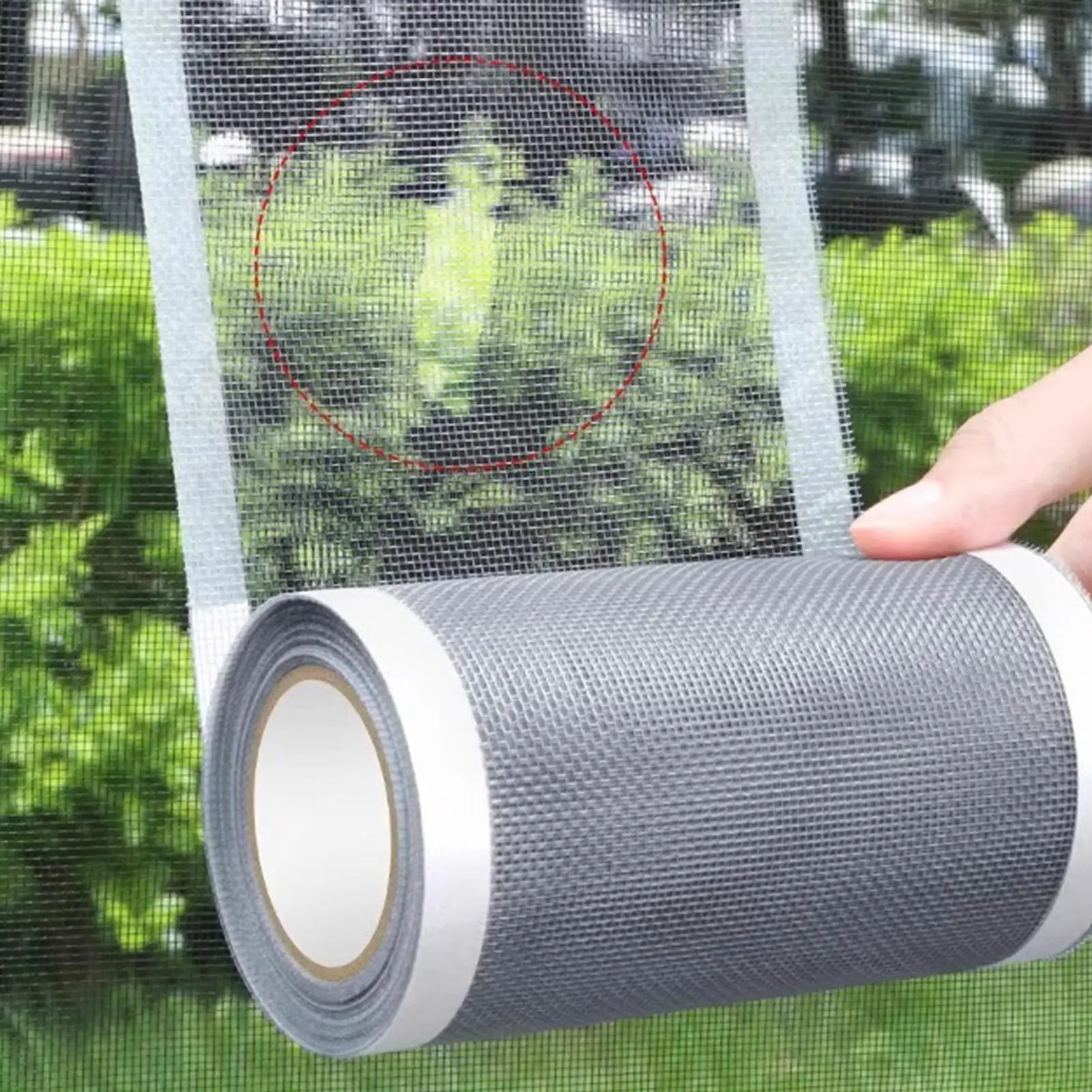 Transparentes, reißfestes Reparaturband mit starkem Klebstoff für Fliegengitter, Fenster und Türen – Reparaturrolle für Haus, Terrasse, Veranda, Wohnmobil