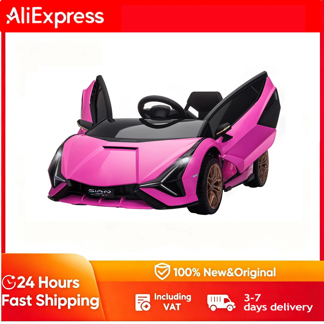 Voiture électrique pour enfants, 3-5 km/h, télécommande, 3-5 ans, rose, voiture jouet pour enfants, voiture jouet électrique, poussette électrique, voiture pour enfants