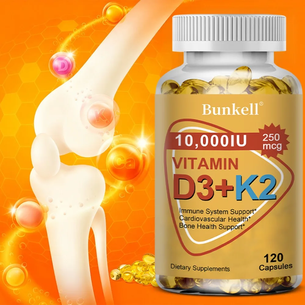 VITAMIN D3 & K2 - Nerve, Muscle, Heart, Bone and Dental Health, Immune System Health