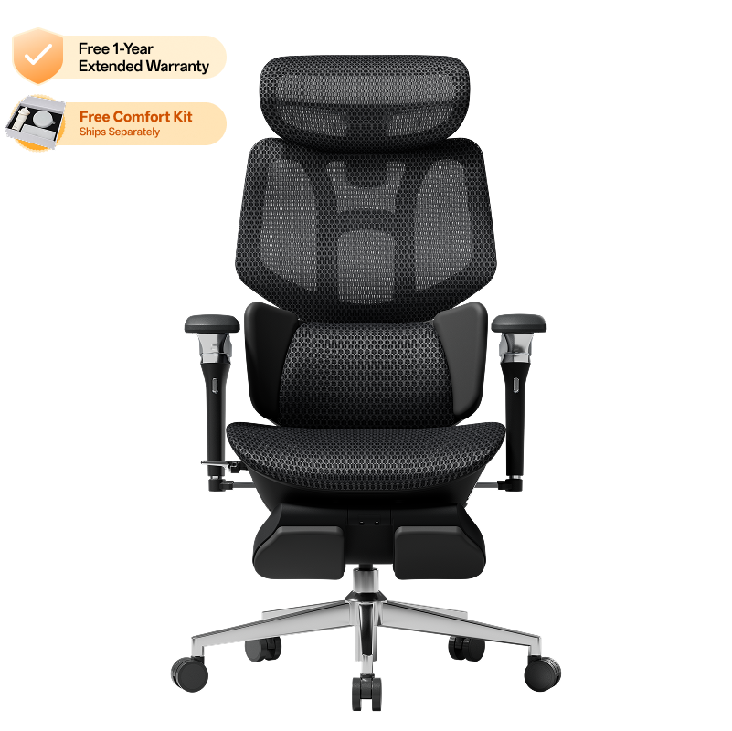 Hbada X7 Smart Ergonomic Ventilated Massage Office Chair, Lumbar Back Support, X7 / Black