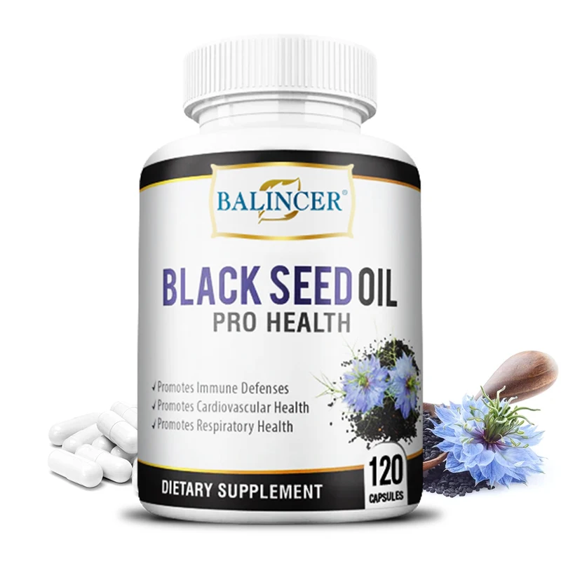 Black Cumin Seed Oil Capsules - Promotes Immunity, Digestion, Respiratory Health, Skin and Hair Health, Non-GMO