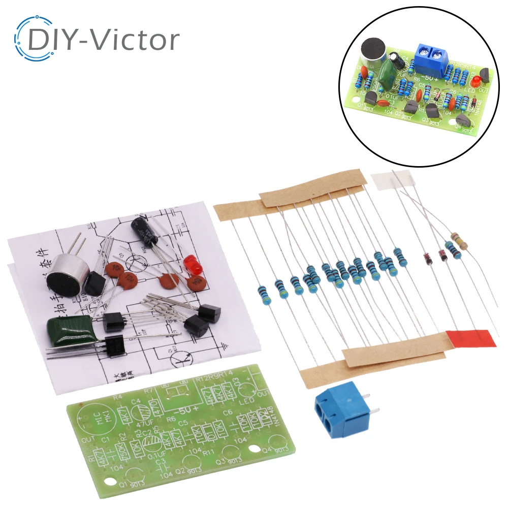 Electronic Acoustic Clap Control Switch DIY Kit Sound Sensor Electronic Circuit DIY Suit Integrated PCB Module