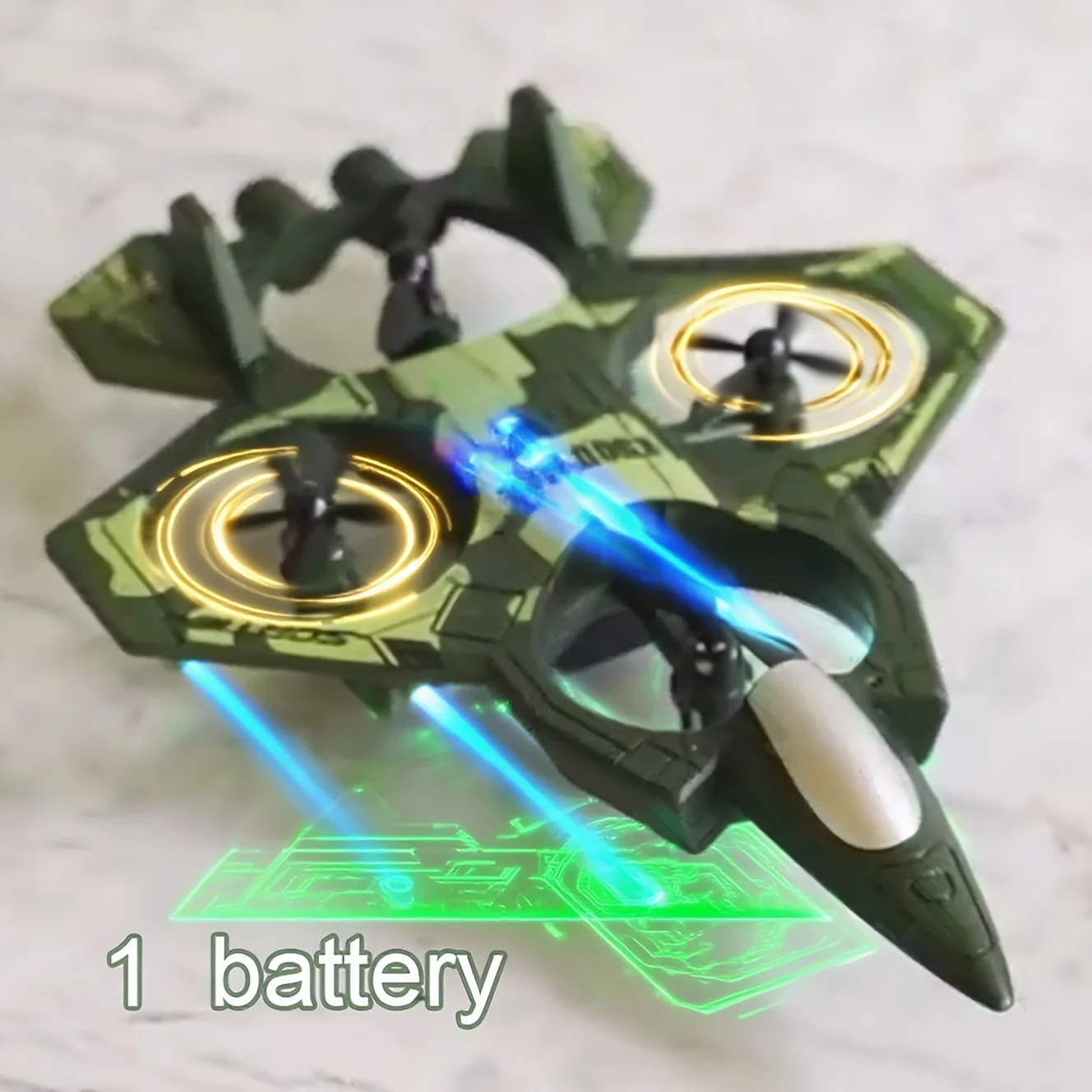 2.4G RC Fighter Plane Remote Control Airplane Toy for Kids, Mini Jet Aircraft Drone with LED Light, Outdoor Flying Hobby Gift
