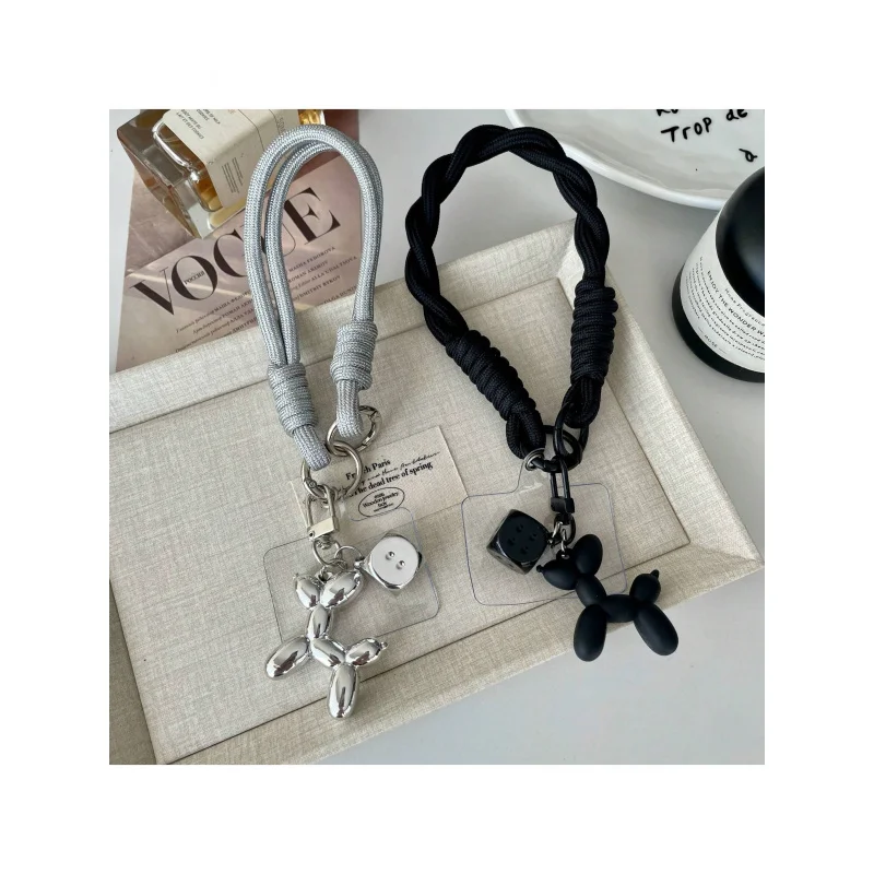 1pc Dice Balloon Dog Phone Lanyard Wristband, Cute Phone Strap with Lanyard, Phone Strap, Suitable for Universal Phone Cases DIY