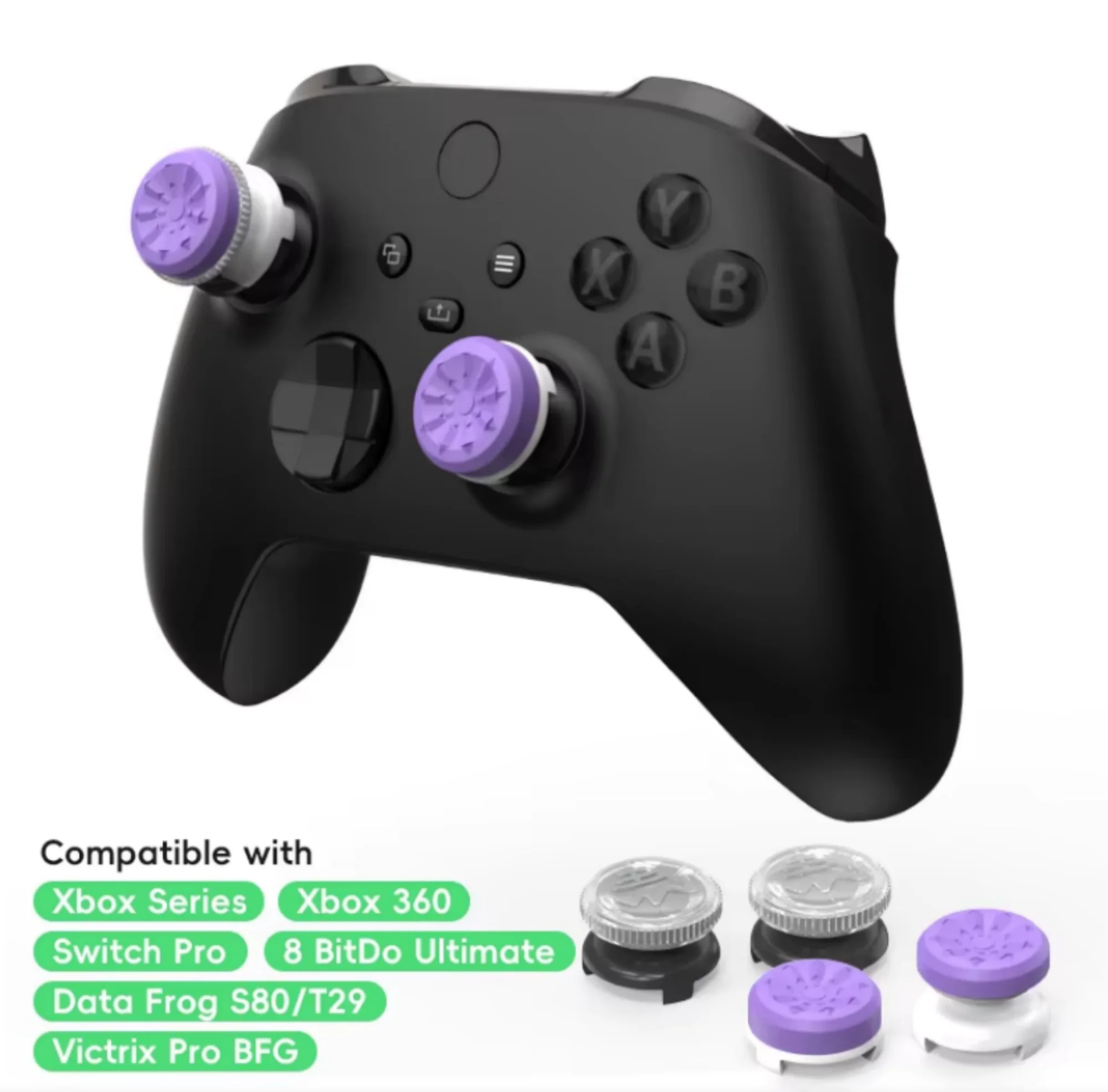 2Pcs Hand Grip Extenders Caps for Xbox Series Game Controller Gamepad Thumb Stick Grips High/Low Rise Covers For Xbox one/One S
