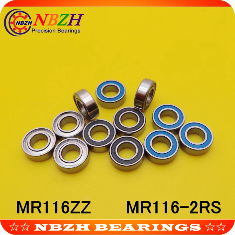 NBZH 10 pcs ET0611 MR116RS Mr116zz Bearing 6x11x4 Mm Hobby Electric Rc Car Truck Ball Bearings MR116-2RS 6*11*4