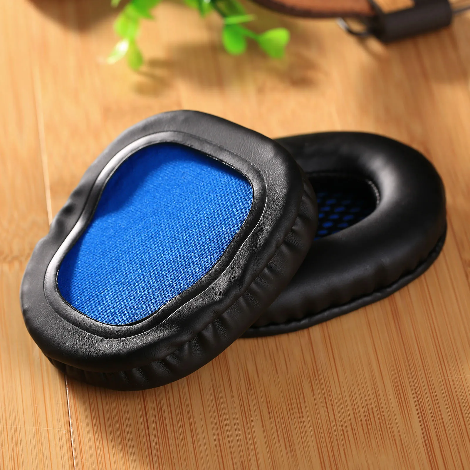 1Pair Black Blue Sponge Headphone Cover Headphone Replacement Pad Headphone Accessories For Sades SA-903 SA-810 SA-708 Headphone