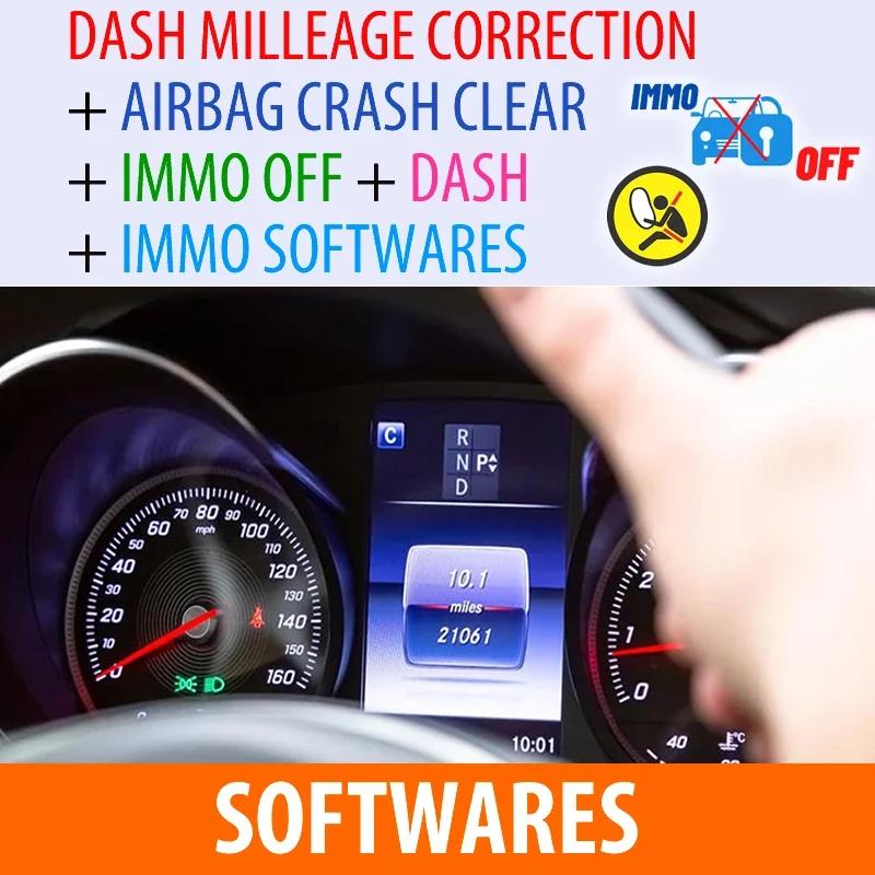 200 PCS Great Software Pack for Programmer DASH MILLEAGE CORRECTION + AIRBAG CRASH CLEAR + IMMO OFF + DASH + IMMO