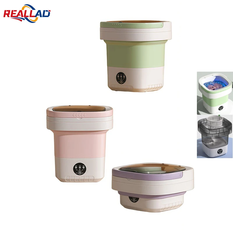 12L Mini Folding Washing Machine Bucket For Socks Underwear Panties Cleaning Portable Small Travel Household Washing Machine