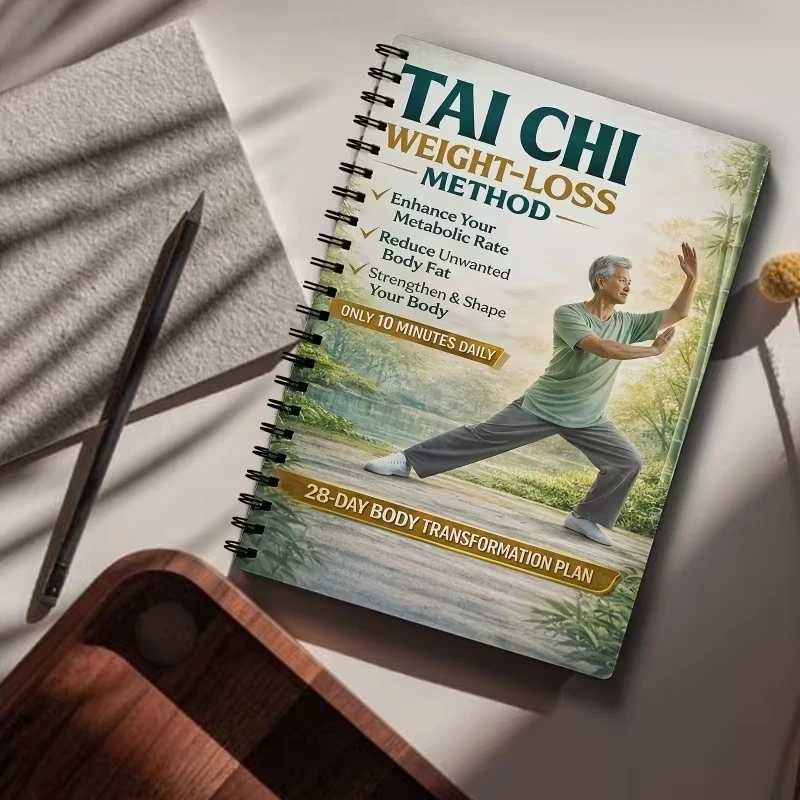 Tai Chi Fitness Planner for Seniors, Daily Fitness Planner, Coordination Exercise Log, Beginner Workout Tracker for Older 60+
