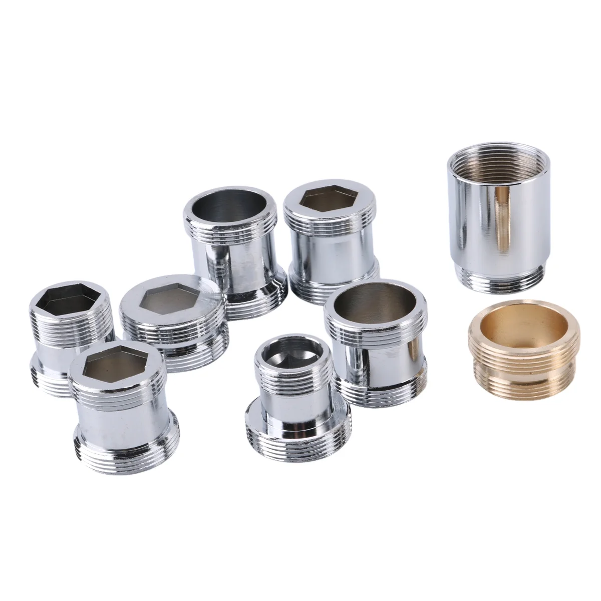 lengthened Kitchen Faucet Adapter 16 18 20 22 24mm To M22 Connector Kitchen Aerator Water Faucet Bubbler Conversion Fittings