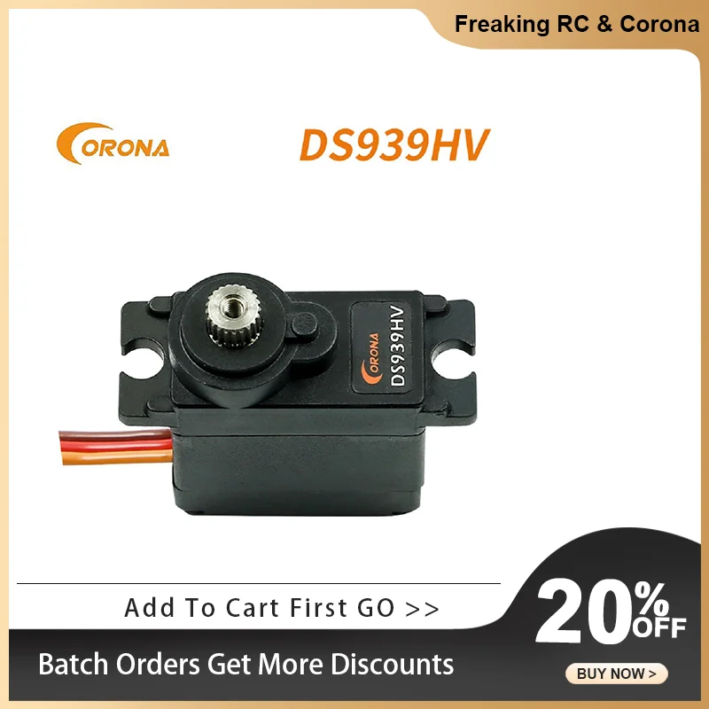 Corona DS939HV 2.8kg 0.12sec Digital Metal Gear Mini Servo for Hobby Robotics Education Industrial car Airplane