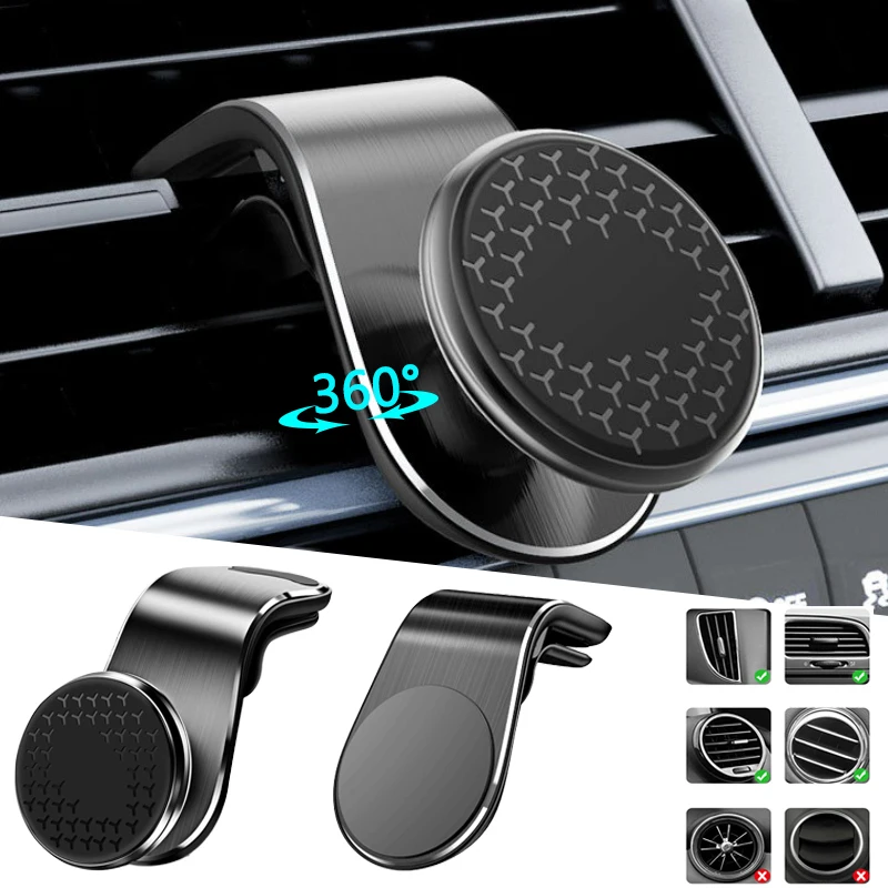 Magnetic Car Phone Holder Car Air Vent Magnet Mount Support GPS Smartphone Phone Holder in Car for Mobile Phone Rotation Bracket
