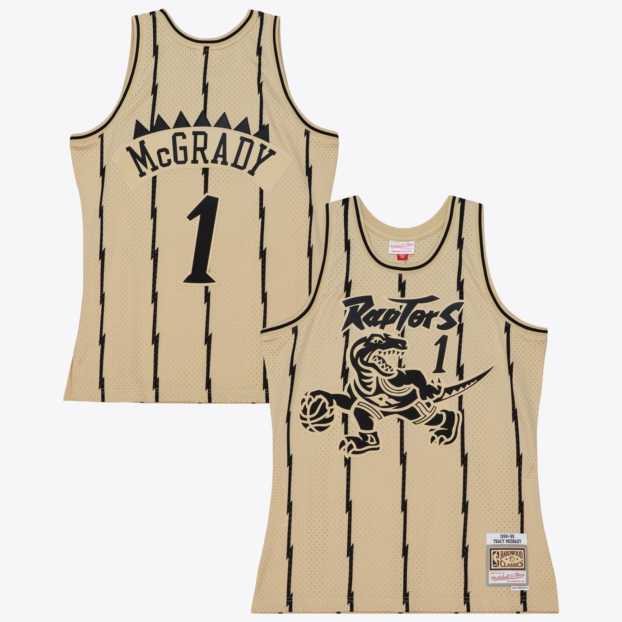 Toronto Raptors Mitchell & Ness Tracy McGrady 1998 Maillot Swingman – Kaki - Homme Taille: S