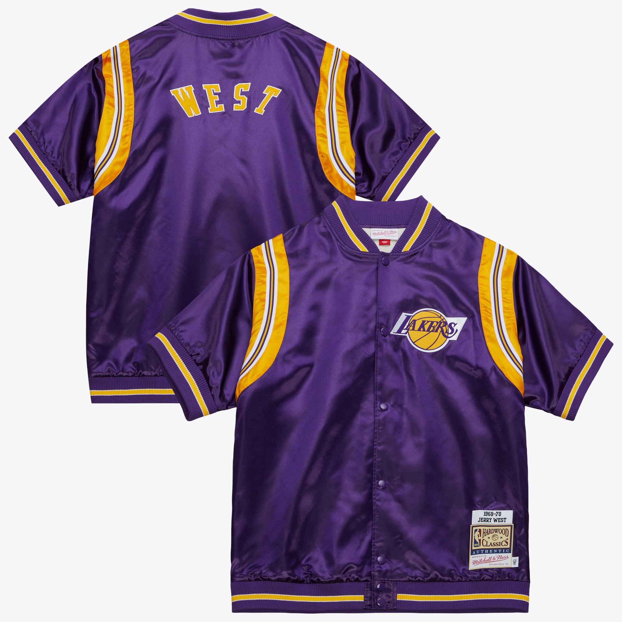 Maillot d'entraînement Mitchell & Ness Jerry West 1969 Los Angeles Lakers - Violet - Homme - Homme Taille: XL