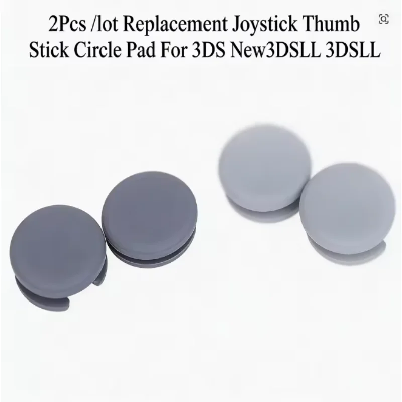 3D Kreisförmige Analogstick-Kappen 2er-Pack für Nintendo 3DS 2DS 3DSXL 3DSLL New 3DS Rutschfeste Joystick-Ersatzteile