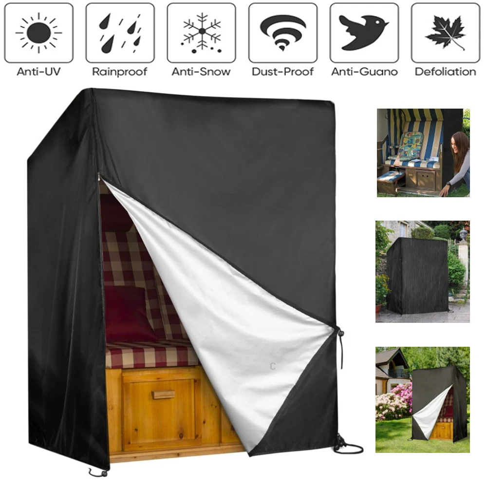 Gartenschaukel-Abdeckungen Wasserdicht & Sonnenschutz Hochbelastbare 420D Oxford Outdoor-Schaukelstuhl-Abdeckung Terrassen-Garten-Hängematte-Abdeckung mit Reißverschlüssen