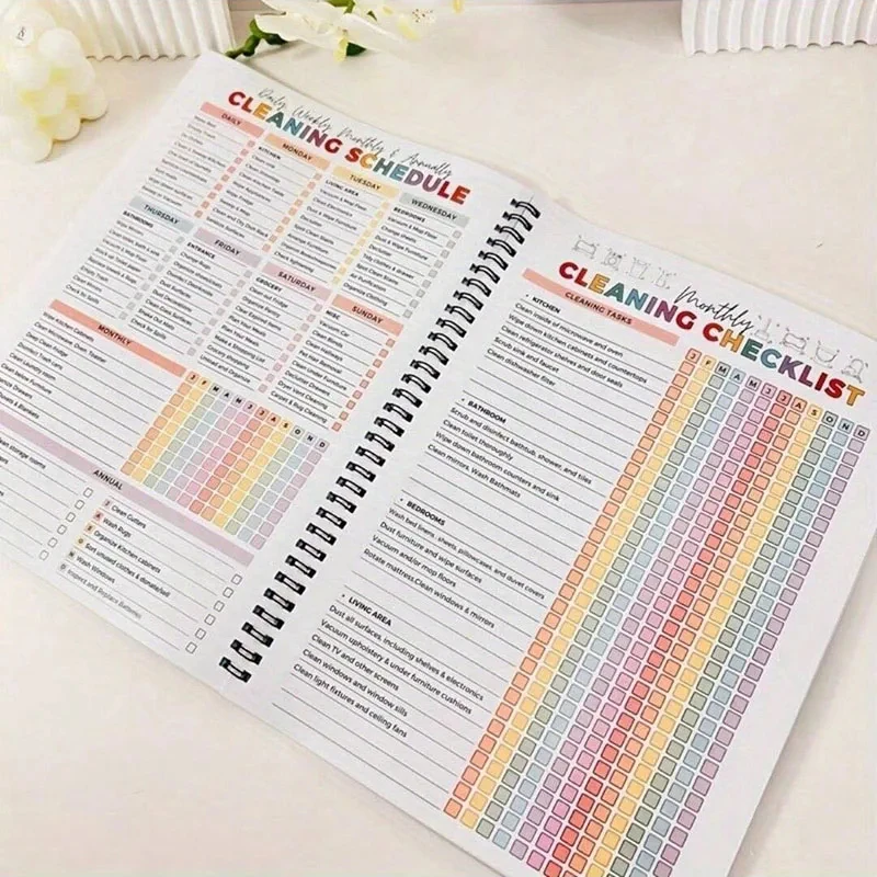 ADHD Cleaning Planning Kit —— Includes Home Cleaning Schedule、Week / Monthly Cleaning Plan、Year-Round Cleaning Tips、Household Ch