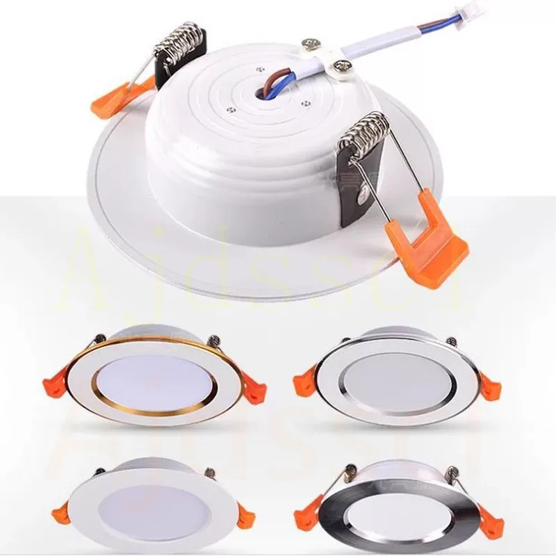 LED-Downlight 220V Spot Drei Farben Dimmbar 5W 7W 9W 12W 15W Einbau-LED-Deckenleuchte Kaltweiß Warmweiß Lampe