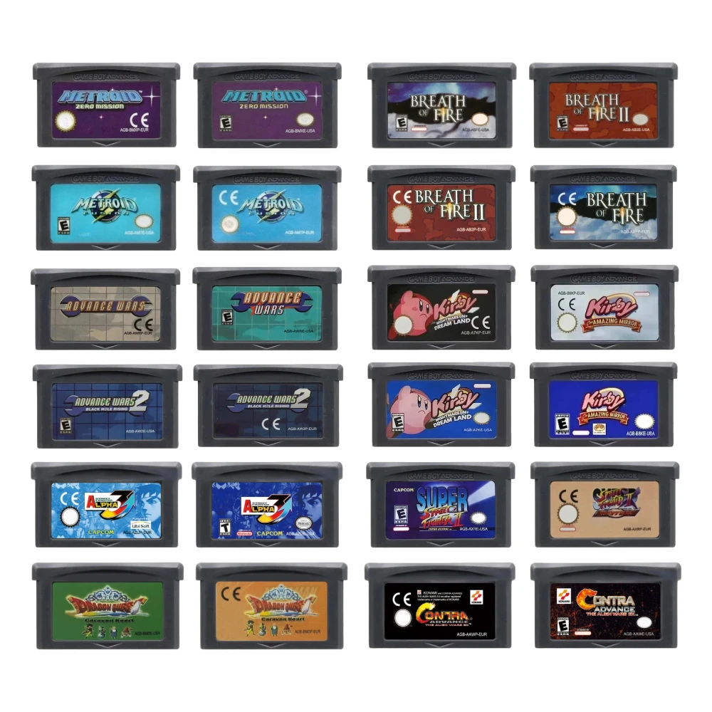 USA/EUR GBA Videospiel-Kassette 32-Bit-Spielkarte Street Fighter Alpha 3 Super Street Fighter II Spielkarte für GBA SP NDS