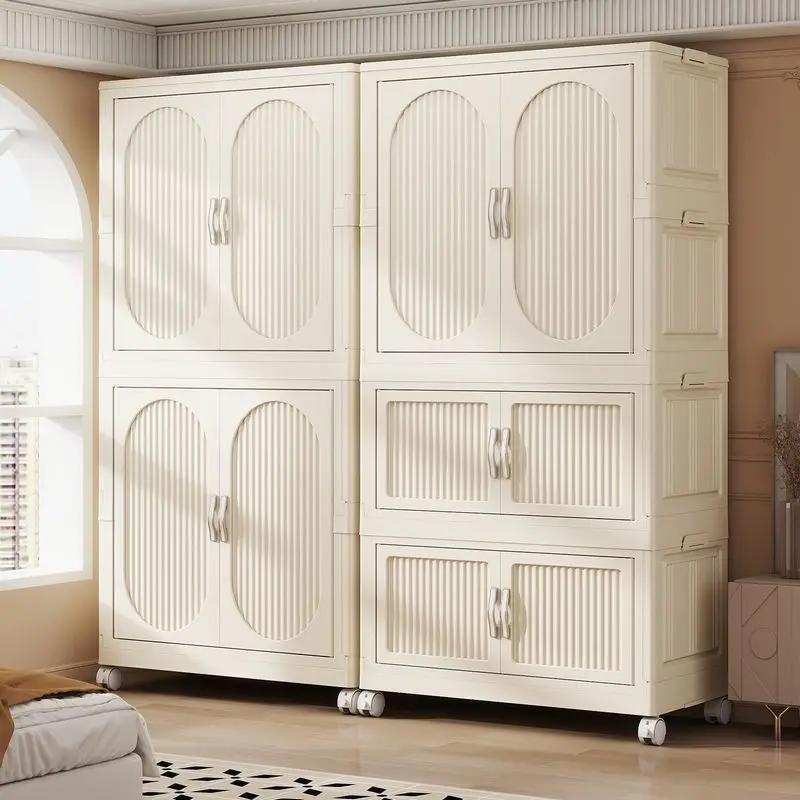 Faltbarer Baby-Kleiderschrank aus Kunststoff, Kinderkleidung-Aufbewahrungsschrank für Zuhause und Schlafzimmer, Keine Montage Erforderlich