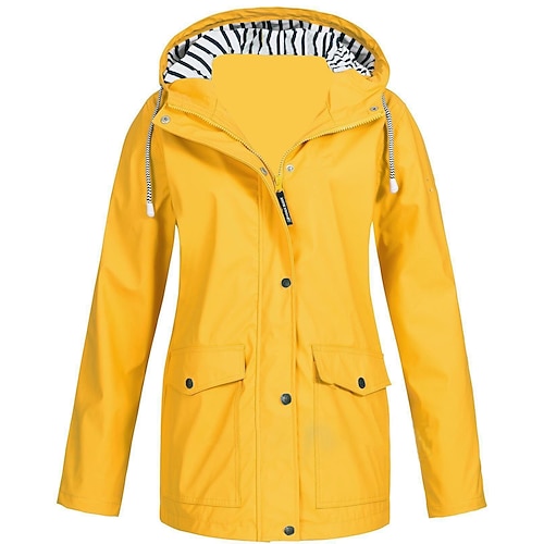damen regenjacke wandern regenmantel wasserdichte jacke outdoor winddicht schnell trocknend leichte kapuze windjacke parka Trenchcoat top camping jagd angeln marine pink blau lila