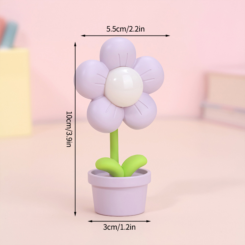 LED Flower Night Light Cute Bedside Table Lamp For Cozy Room Decor And Gifts purple