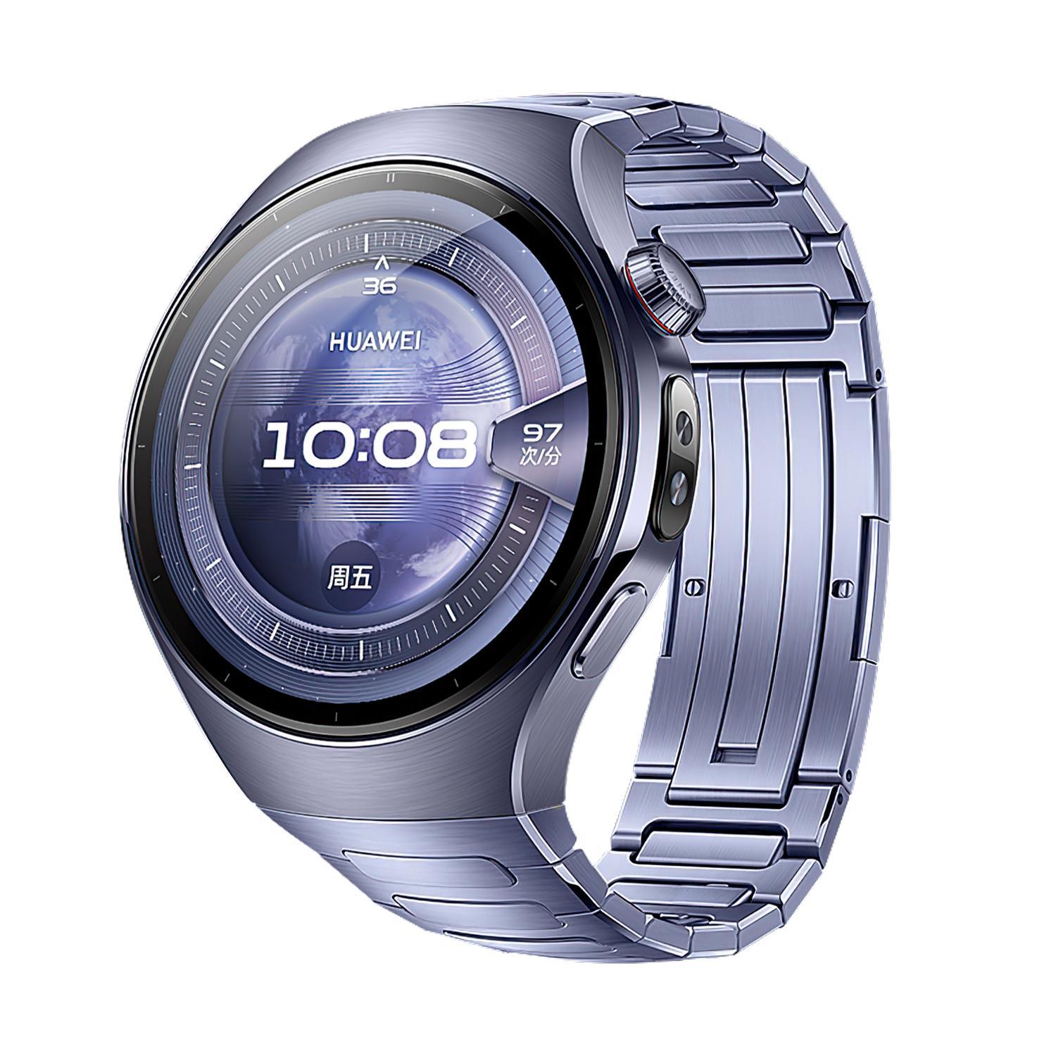 Huawei Watch 5 46mm Titanium Watch Band Premium I Shaped Metal Replacement Strap purple