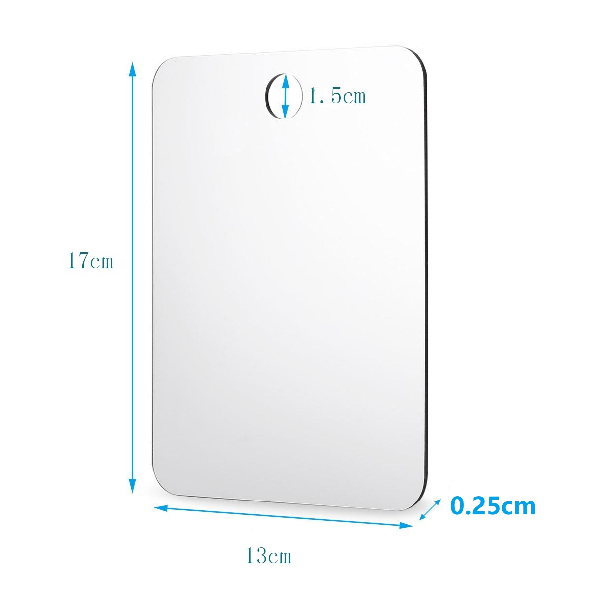 Fog Free Shower Mirror With Suction Cup Wall Mount Unbreakable Acrylic Bathroom Shaving Mirror fx