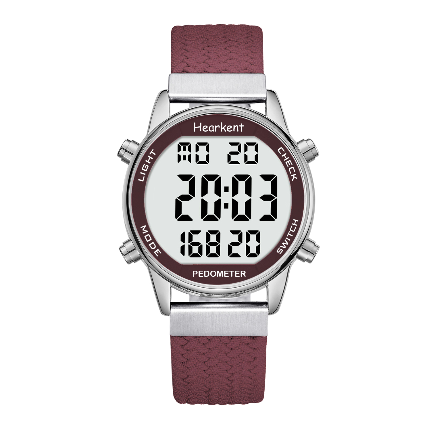 Pedometer Watch Digital Step Counter Watch With Calorie & Distance Tracker For Walking red