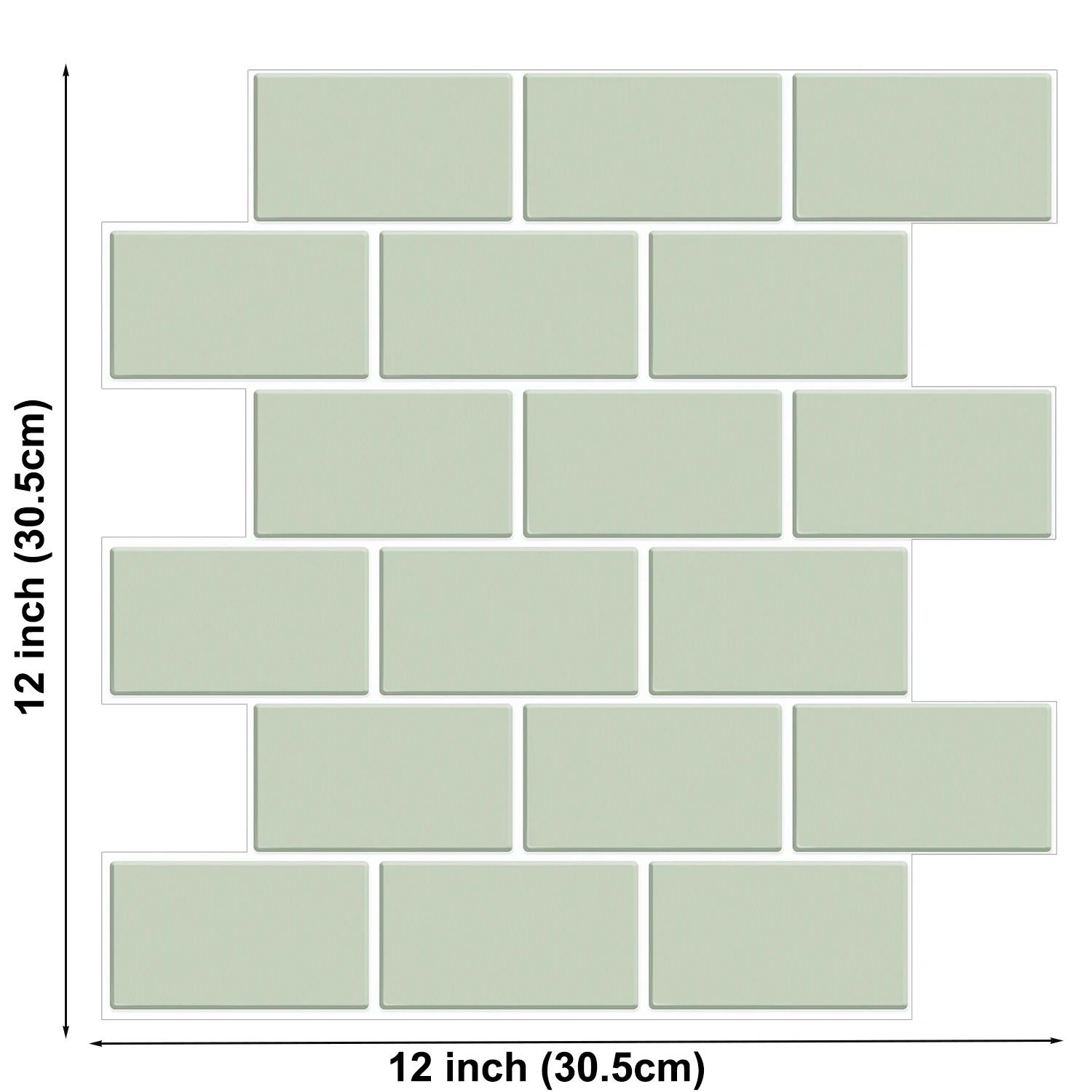 10 Sheet 3D Peel and Stick Subway Tile Wall Stickers Waterproof Kitchen Backsplash Vinyl Wallpaper vp129