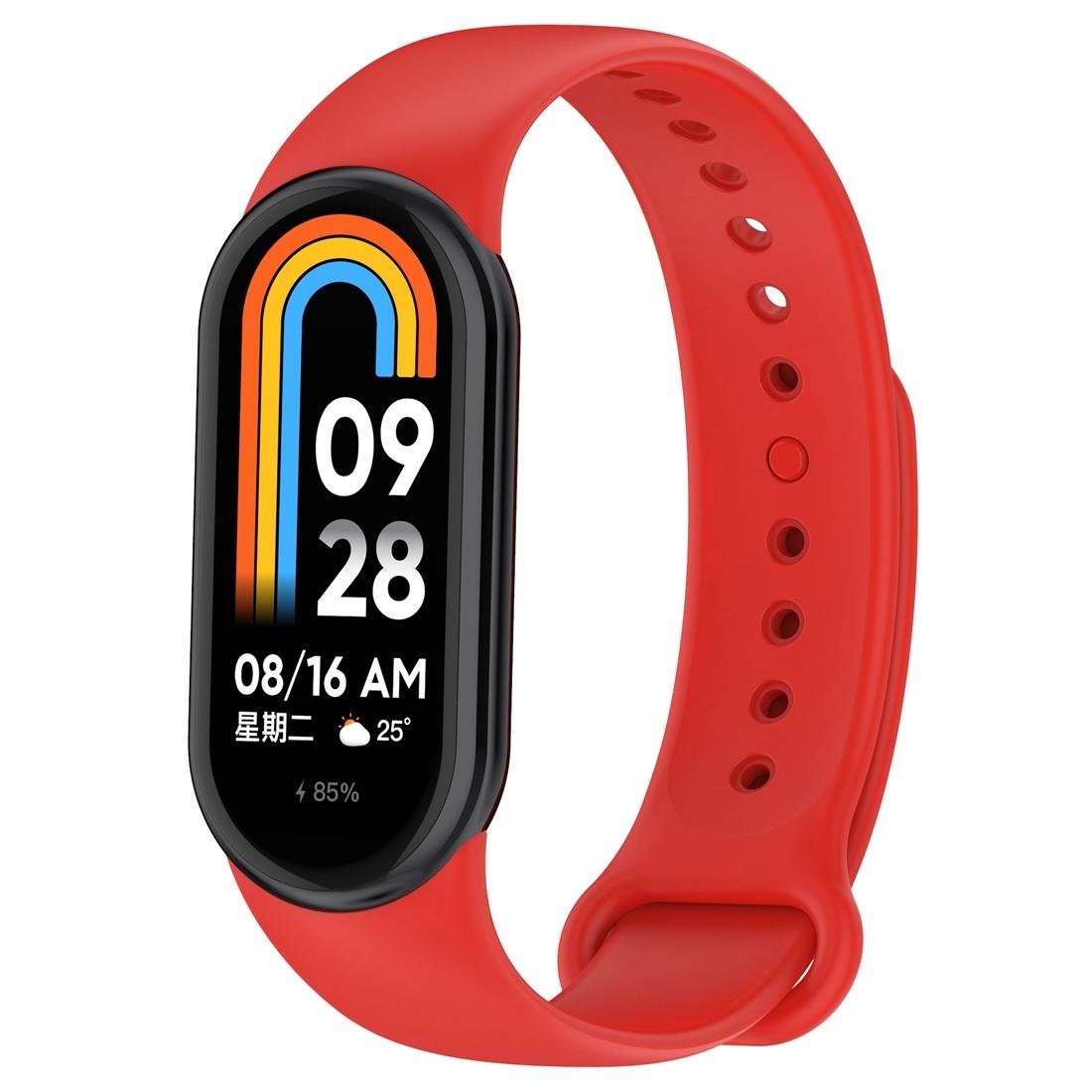Xiaomi Mi Band 8 Silicone Watch Band Soft Replacement Wrist Strap red