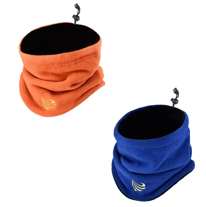Winter Fleece Neck Gaiter For Skiing, Camping And Outdoor Sports orange blue