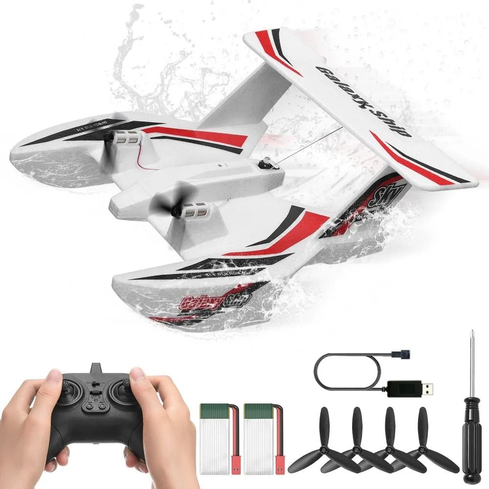 RC Airplane 2.4GHz Remote Control Amphibious Plane With Gyro Stabilizer For Kids And Beginners RC Airplane 2.4GHz Remote Control Amphibious Plane With Gyro Stabilizer For Kids And Beginners