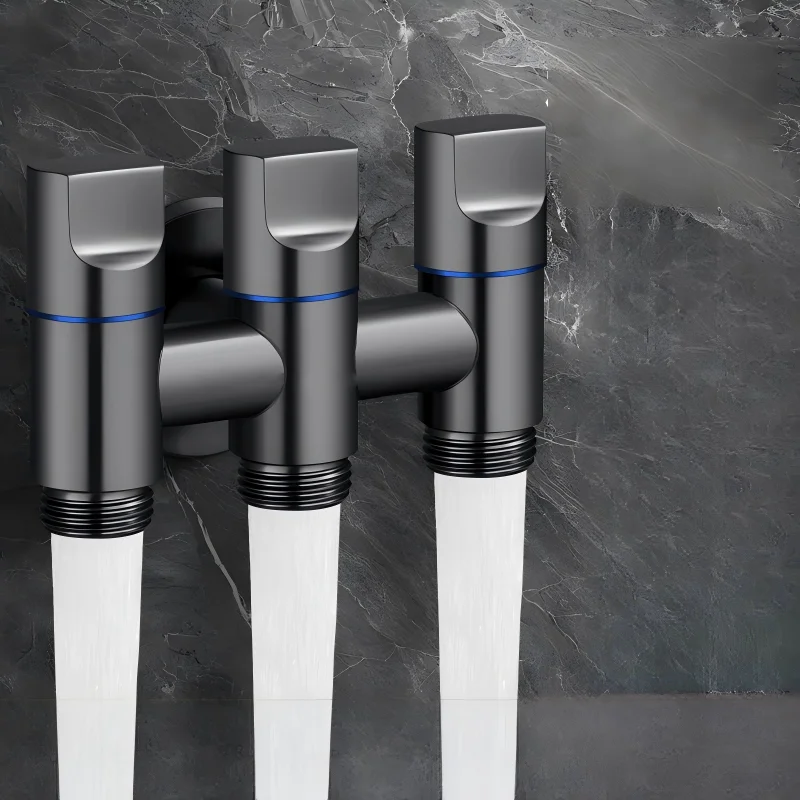 Robinet de machine à laver mini type T avec vanne d'arrêt automatique et connecteur de tambour à boucle spéciale pour appareils électroménagers