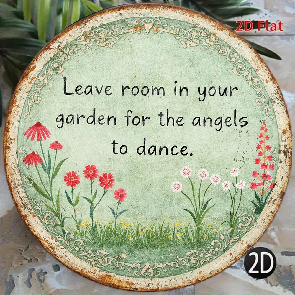 2D Flat - 1pc 2D Flat Round Sign | Vintage 