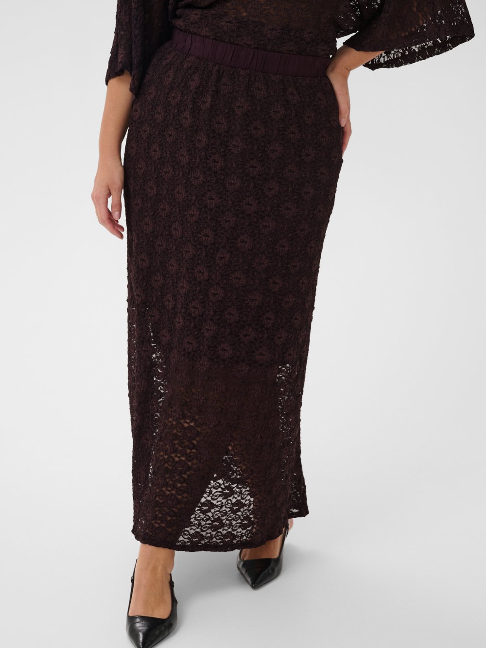 Kaffe Curve Rock KCsally Damen bordeaux, L