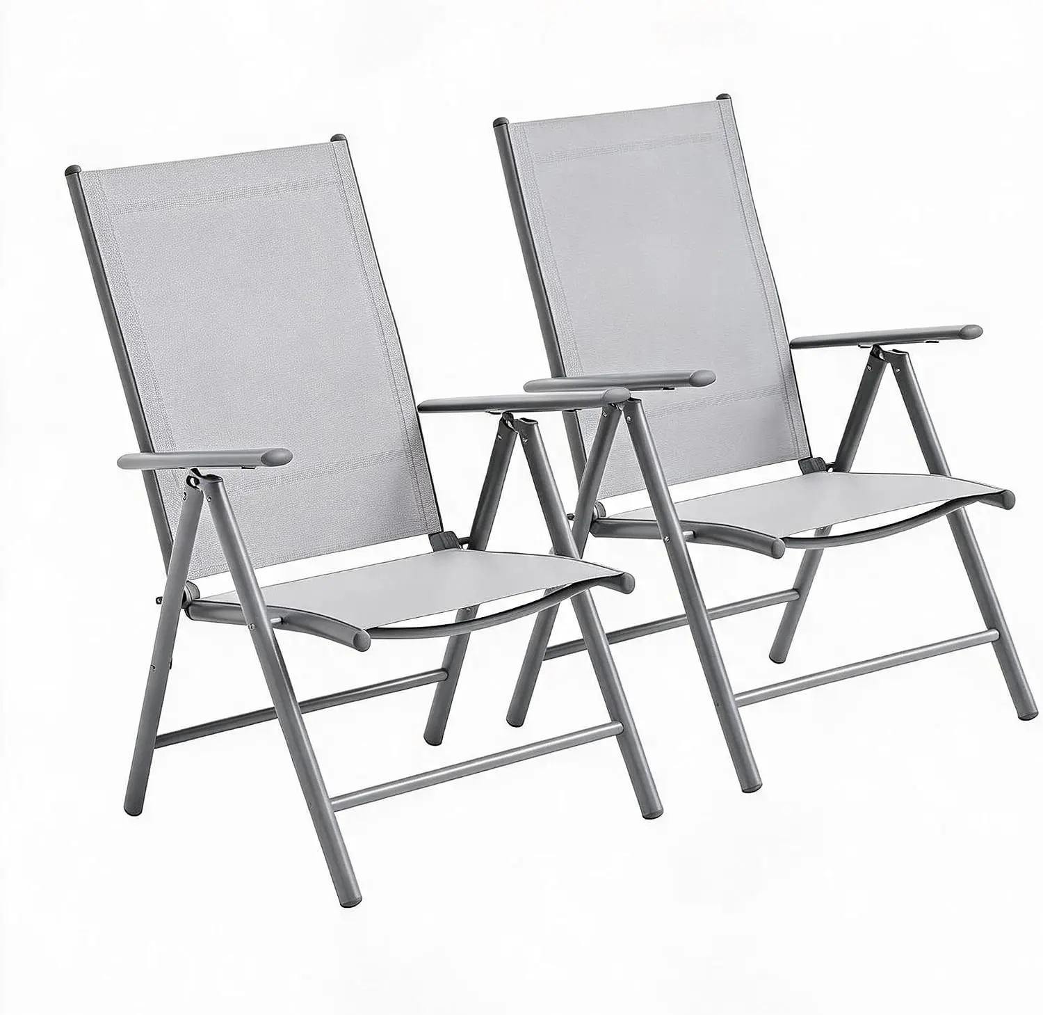 Folding Garden Chairs Set of 2, Portable Garden Folding Chairs | Aluminum Frame With Waterproof Mesh, Wide Seat For Garden, breathable&adjustable Chairs, easy clean