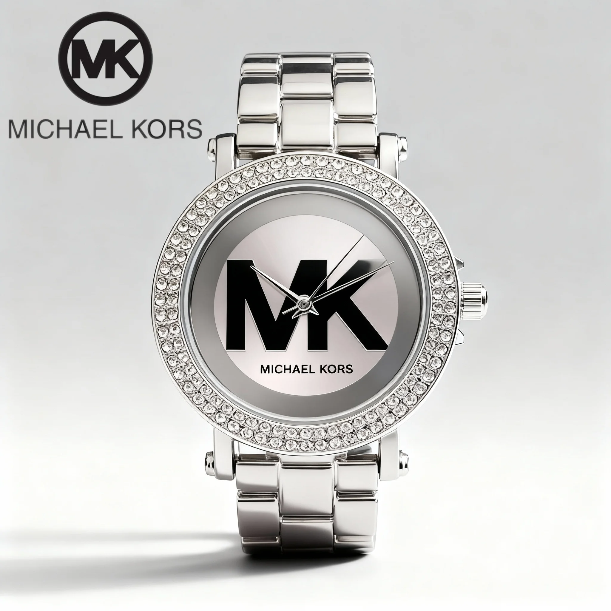 2026 Brandneue Michael Kors Damen Edelstahl Quarzuhr MK Tasche, Luxuriöses Design, Hochwertiges Elegantes Geschenk für Frauen