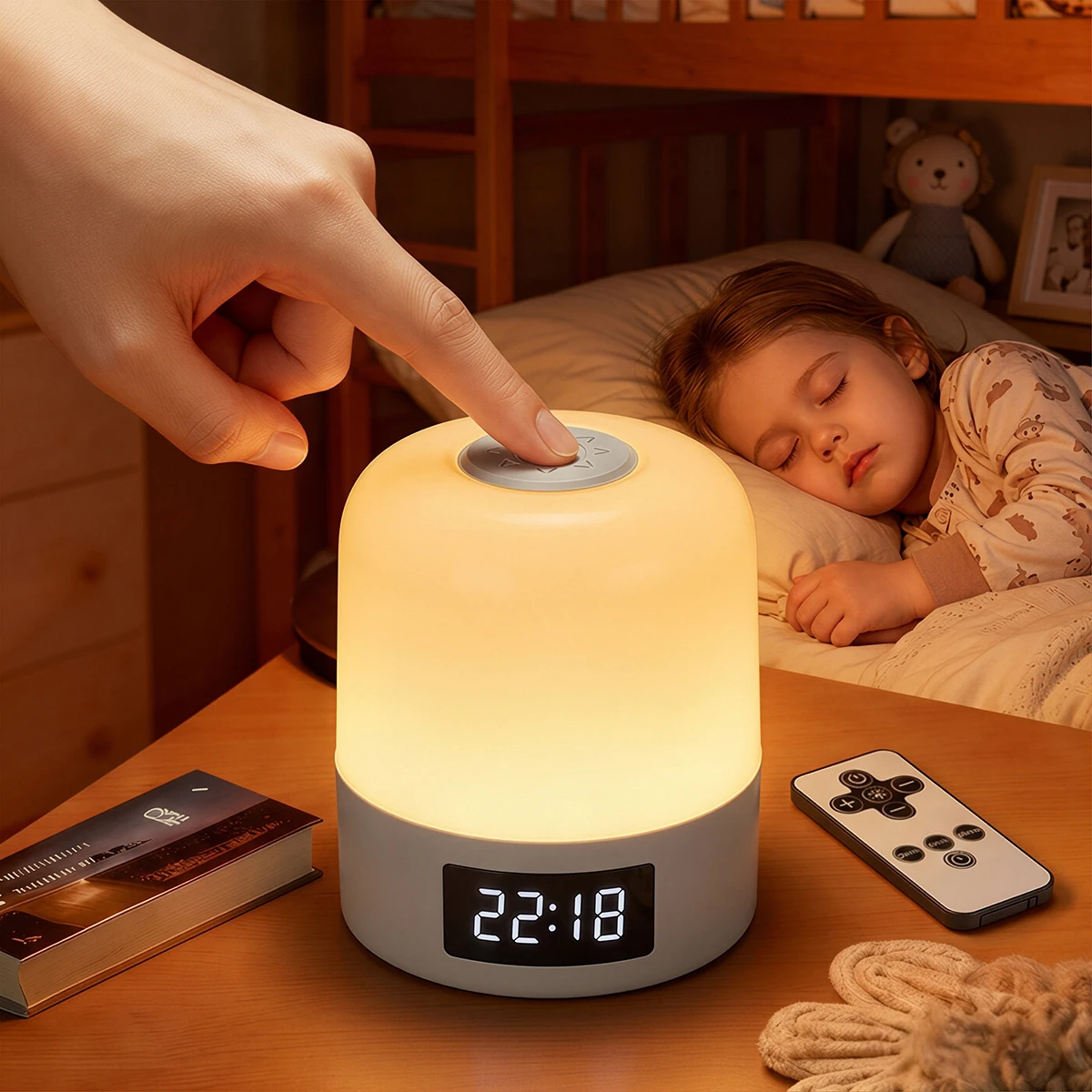 Dimmbare Touch-Nachtlampe Wiederaufladbare Tischlampe mit Fernbedienung 3 Farben Schlafzimmer Nachttisch Dekoration Touch-LED-Leselampe