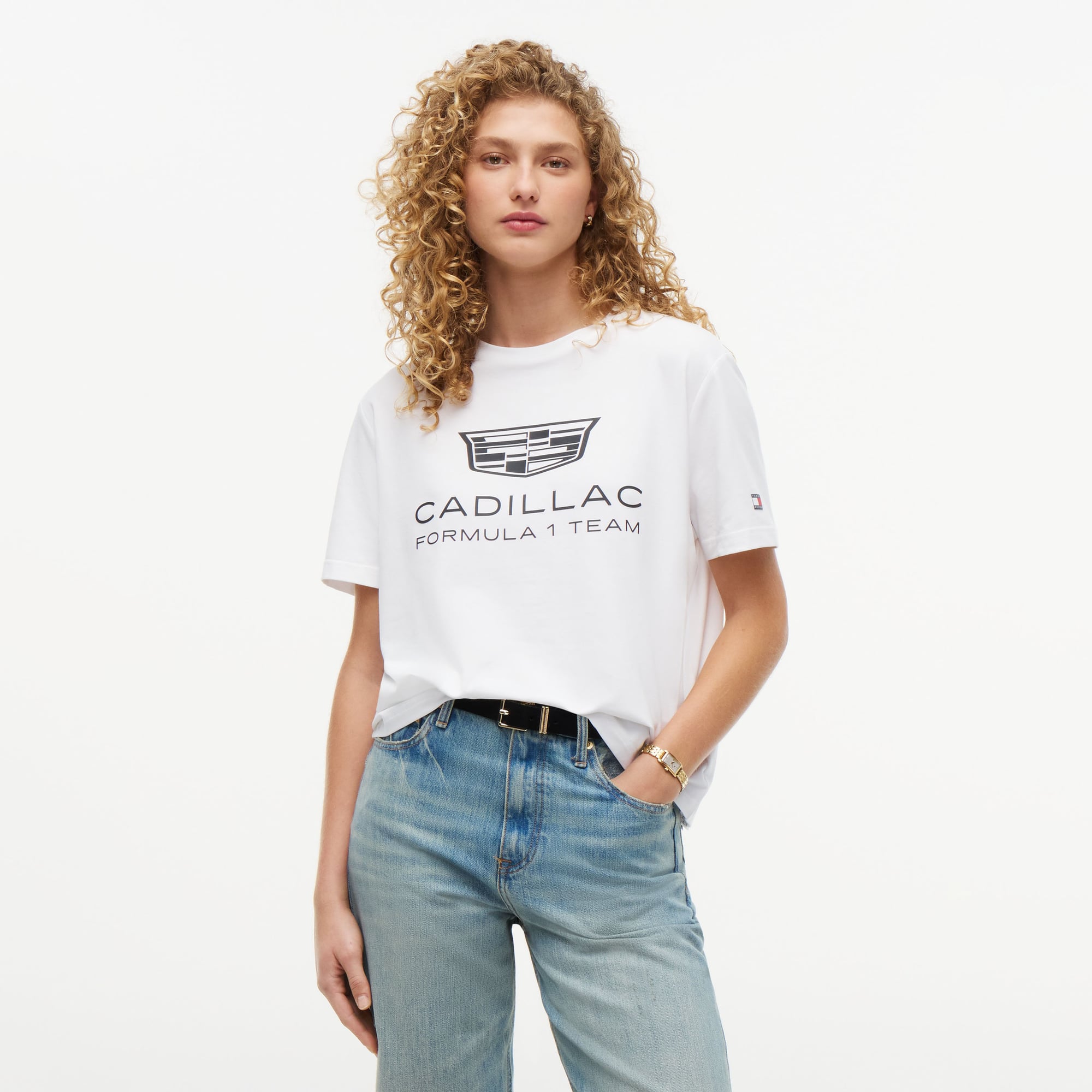 Tommy Hilfiger Damen-T-Shirt mit weißem Cadillac F1 Team-Logo