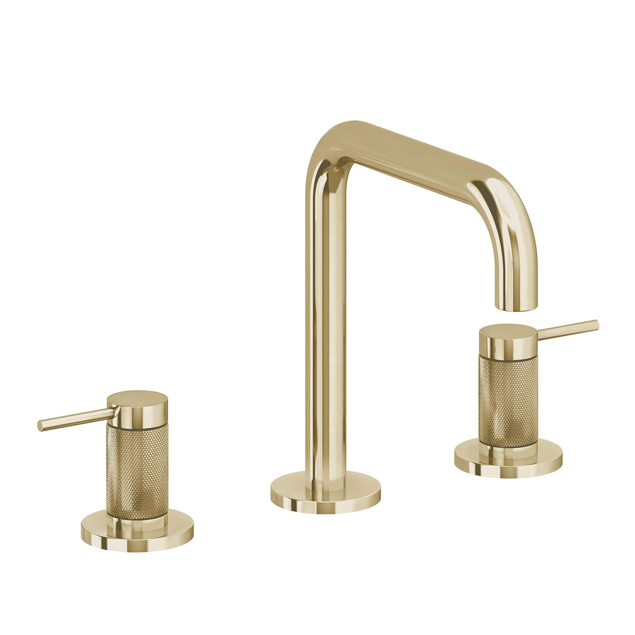 California Faucets D Street Widespread Bathroom Faucet with Lever Handles and Drain Assembly, Polished Brass Uncoated Finish CF5202QK-PBU