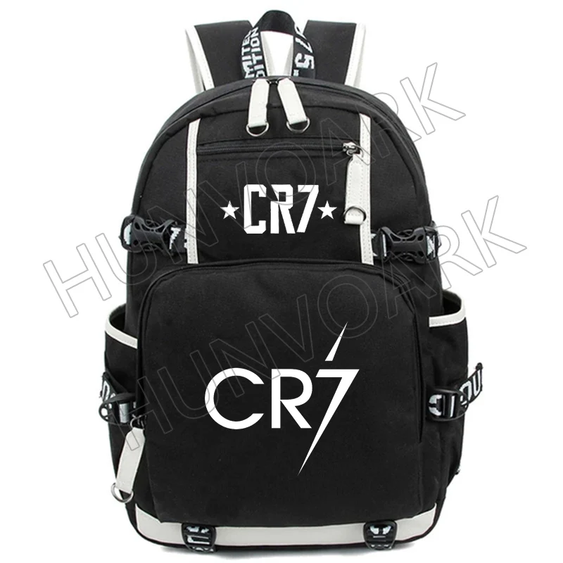 Sac à dos USB CR7 pour superstars du football, sac de voyage pour ordinateur portable, sacs d'école noirs pour hommes, sacs d'école pour étudiants, Mochilas, cadeau