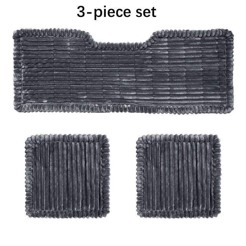3-Piece Dog Car Seat Cover Set, Soft Plush Waterproof Non-Slip Seat Protectors for Dogs, with 2 Front Seat Pads and 1 Rear Bench Seat Cover, Scratch-Resistant and Machine Washable, Fits Cars and SUVs