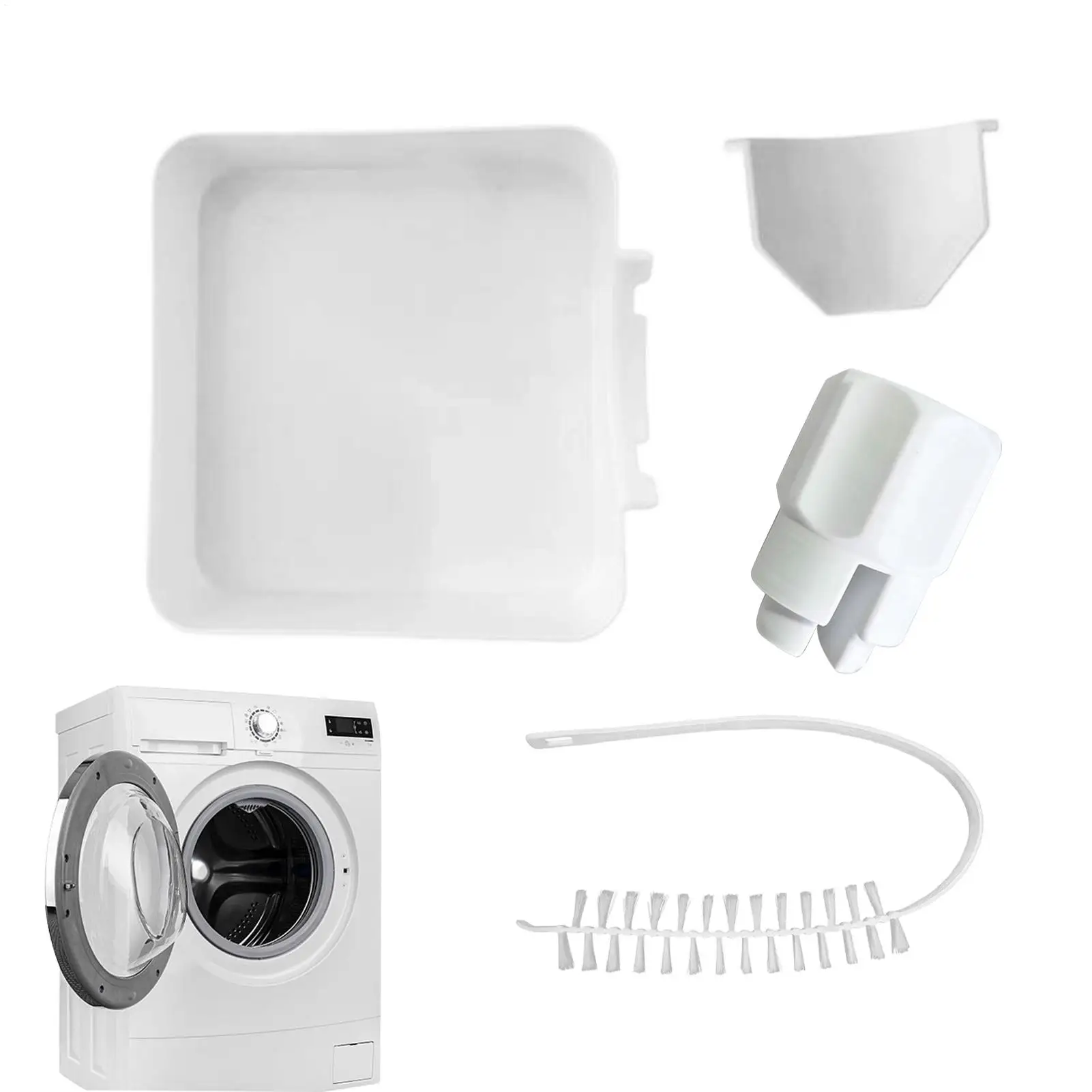 Waschmaschinen-Ablauffilterwanne Wassersammelfunnel mit Bürste Ersatzteil für Waschmaschinen in Privatwohnungen und Mietwohnungen
