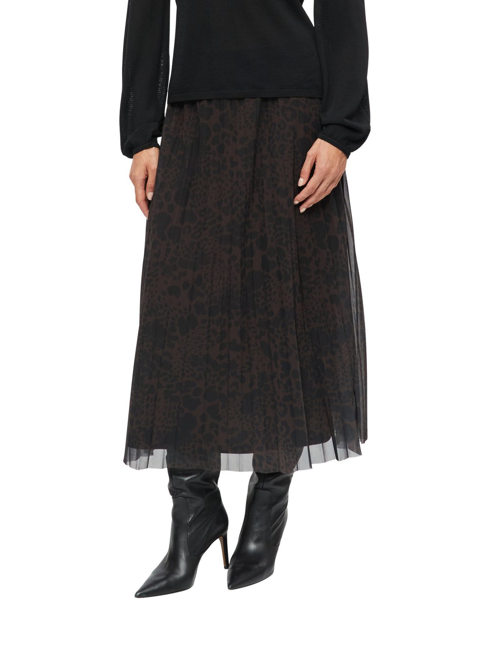 s.Oliver BLACK LABEL Plisseerock Damen schoko, 38